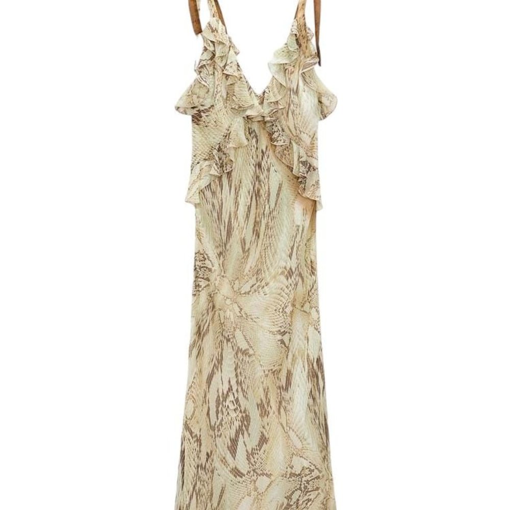 ZARA ANIMAL PRINT MIDI DRESS SNAKE SIZE S  | 2685/027